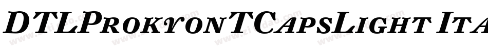 DTLProkyonTCapsLight Italic字体转换